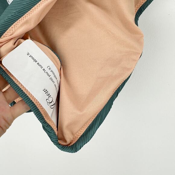 J.Crew Ribbed High Rise Cheeky Bikini Bottom Beach Swim Minimalist Green 2X NWT - Picture 7 of 12